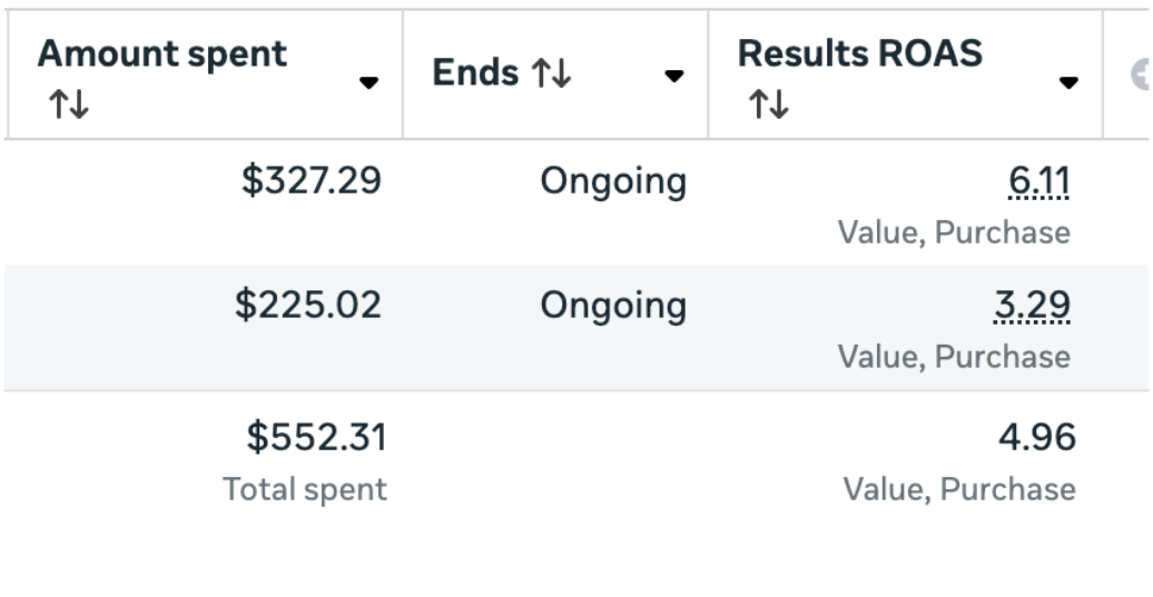 E-commerce client Meta Ads performance – Arkboosted case study